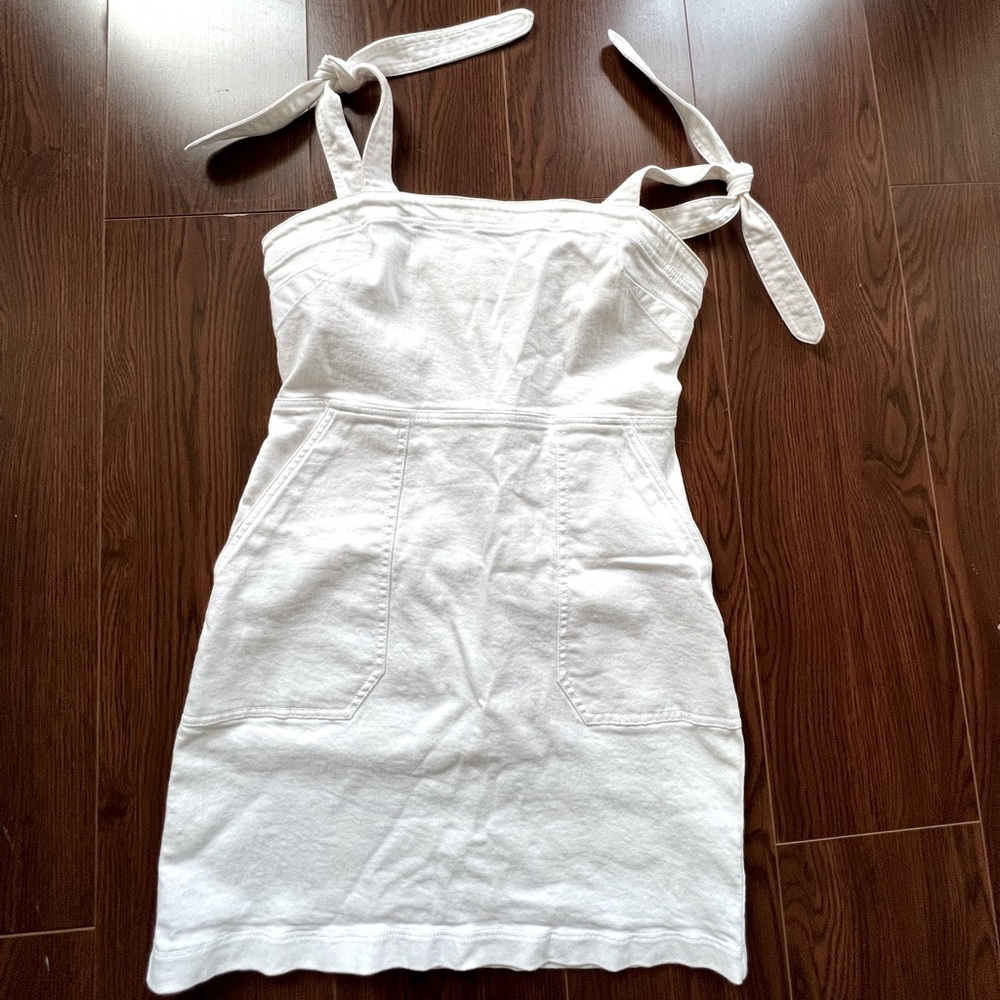 EXPRESS white denim dress
